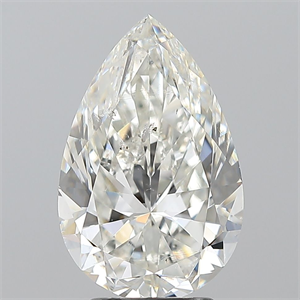 Picture of Natural Diamond 3.50 Carats, Pear with  Cut, I Color, SI2 Clarity and Certified by GIA
