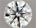 Natural Diamond 0.90 Carats, Round with Excellent Cut, K Color, SI1 Clarity and Certified by GIA