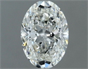 Natural Diamond 0.55 Carats, Oval with  Cut, H Color, VVS1 Clarity and Certified by IGI