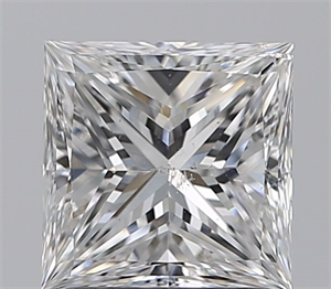 Picture of Natural Diamond 2.01 Carats, Princess with  Cut, E Color, SI2 Clarity and Certified by GIA
