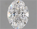 Natural Diamond 0.70 Carats, Oval with  Cut, D Color, VS2 Clarity and Certified by GIA