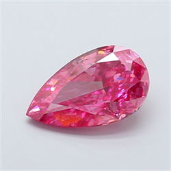 Picture of Lab Grown Diamond 5.00 Carats, Pear with  Cut, Fancy Vivid Pink Color, VS2 Clarity and Certified by IGI