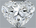 Natural Diamond 0.51 Carats, Heart with  Cut, H Color, VS1 Clarity and Certified by IGI