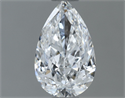 Natural Diamond 0.50 Carats, Pear with  Cut, D Color, SI1 Clarity and Certified by GIA