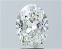 Natural Diamond 2.51 Carats, Oval with  Cut, I Color, SI1 Clarity and Certified by GIA
