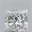 Natural Diamond 0.81 Carats, Princess with  Cut, G Color, IF Clarity and Certified by GIA