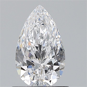 Picture of Natural Diamond 0.80 Carats, Pear with  Cut, D Color, FL Clarity and Certified by GIA