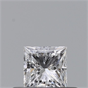 Natural Diamond 0.26 Carats, Princess with  Cut, D Color, VS1 Clarity and Certified by GIA