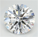 Lab Grown Diamond 3.41 Carats, Round with Excellent Cut, D Color, VVS1 Clarity and Certified by GIA