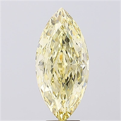 Picture of Lab Grown Diamond 7.54 Carats, Marquise with  Cut, Fancy Intense Yellow Color, VS2 Clarity and Certified by IGI
