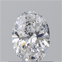 Natural Diamond 0.50 Carats, Oval with  Cut, D Color, SI2 Clarity and Certified by GIA