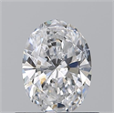 Natural Diamond 0.50 Carats, Oval with  Cut, D Color, SI2 Clarity and Certified by GIA