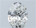 Natural Diamond 0.70 Carats, Oval with  Cut, G Color, SI2 Clarity and Certified by GIA