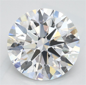 Picture of Lab Grown Diamond 2.44 Carats, Round with Excellent Cut, D Color, VVS1 Clarity and Certified by GIA