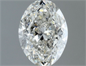 Natural Diamond 1.30 Carats, Oval with  Cut, J Color, VVS2 Clarity and Certified by GIA