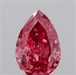 Picture of Lab Grown Diamond 1.57 Carats, Pear with  Cut, Fancy Vivid Pink Color, VS2 Clarity and Certified by IGI