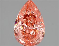 Picture of Lab Grown Diamond 1.63 Carats, Pear with  Cut, Fancy Vivid Pink Color, VVS2 Clarity and Certified by IGI