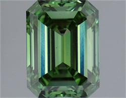 Picture of Lab Grown Diamond 1.91 Carats, Emerald with  Cut, Fancy Vivid Green Color, VS2 Clarity and Certified by IGI