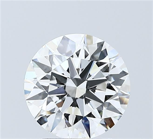 Picture of Lab Grown Diamond 2.55 Carats, Round with Ideal Cut, D Color, VVS1 Clarity and Certified by IGI