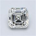 Natural Diamond 1.20 Carats, Asscher with  Cut, H Color, VVS1 Clarity and Certified by GIA