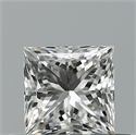 Natural Diamond 0.51 Carats, Princess with  Cut, G Color, IF Clarity and Certified by GIA