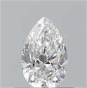 Natural Diamond 0.50 Carats, Pear with  Cut, F Color, VS1 Clarity and Certified by GIA