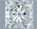 Natural Diamond 2.50 Carats, Princess with  Cut, I Color, VS2 Clarity and Certified by IGI
