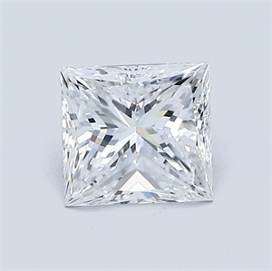Picture of Natural Diamond 1.01 Carats, Princess with  Cut, E Color, VVS2 Clarity and Certified by GIA