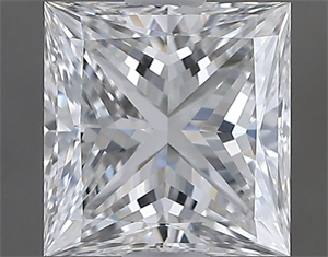 Picture of Natural Diamond 0.90 Carats, Princess with  Cut, F Color, VVS1 Clarity and Certified by GIA
