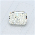 Natural Diamond 0.50 Carats, Radiant with  Cut, L Color, SI1 Clarity and Certified by GIA