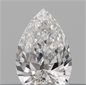 Natural Diamond 0.14 Carats, Pear with  Cut, E Color, VS2 Clarity and Certified by IGI