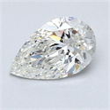 Natural Diamond 1.01 Carats, Pear with  Cut, H Color, SI2 Clarity and Certified by GIA