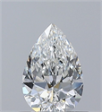 Natural Diamond 0.50 Carats, Pear with  Cut, H Color, VS1 Clarity and Certified by GIA