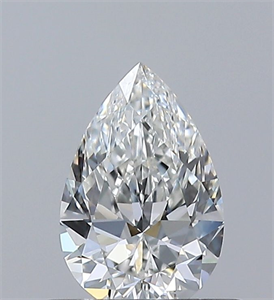 Picture of Natural Diamond 0.50 Carats, Pear with  Cut, H Color, VS1 Clarity and Certified by GIA