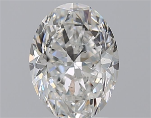 Foto Diamante Natural 2.01 quilates, Ovalado , Color E, claridad SI2 y certificado GIA de