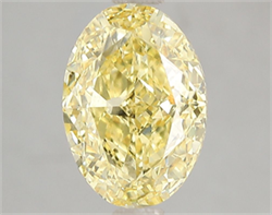 Picture of Lab Grown Diamond 3.02 Carats, Oval with  Cut, Fancy Intense Yellow Color, VS2 Clarity and Certified by IGI