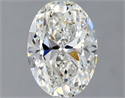 Natural Diamond 1.30 Carats, Oval with  Cut, G Color, SI2 Clarity and Certified by GIA