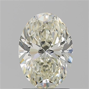 Foto Diamante Natural 1.70 quilates, Ovalado , Color L, claridad VS1 y certificado GIA de