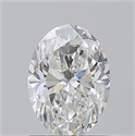 Natural Diamond 1.01 Carats, Oval with  Cut, G Color, VVS1 Clarity and Certified by GIA