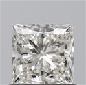 Natural Diamond 1.00 Carats, Princess with  Cut, H Color, VVS1 Clarity and Certified by IGI