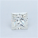 Natural Diamond 0.54 Carats, Princess with  Cut, H Color, VVS1 Clarity and Certified by GIA