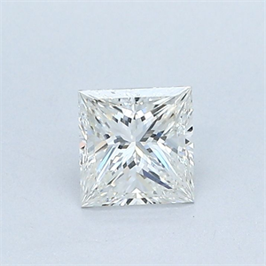 Picture of Natural Diamond 0.54 Carats, Princess with  Cut, H Color, VVS1 Clarity and Certified by GIA