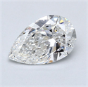 Diamante Natural 1.51 quilates, De pera , Color F, claridad VS2 y certificado GIA