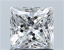 Natural Diamond 1.02 Carats, Princess with  Cut, F Color, SI2 Clarity and Certified by GIA