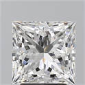 Natural Diamond 3.25 Carats, Princess with  Cut, G Color, SI1 Clarity and Certified by GIA