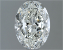 Natural Diamond 1.30 Carats, Oval with  Cut, H Color, SI1 Clarity and Certified by GIA