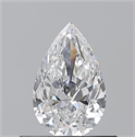 Natural Diamond 0.50 Carats, Pear with  Cut, D Color, VS1 Clarity and Certified by GIA
