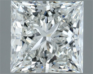 Picture of Natural Diamond 1.31 Carats, Princess with  Cut, H Color, VS2 Clarity and Certified by GIA