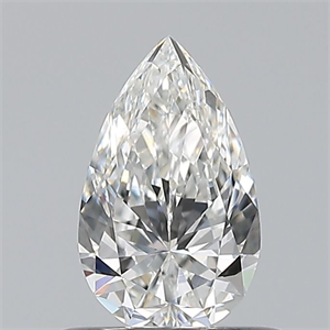 Picture of Natural Diamond 0.53 Carats, Pear with  Cut, F Color, VS1 Clarity and Certified by GIA