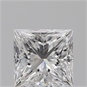 Natural Diamond 1.00 Carats, Princess with  Cut, D Color, VVS2 Clarity and Certified by GIA